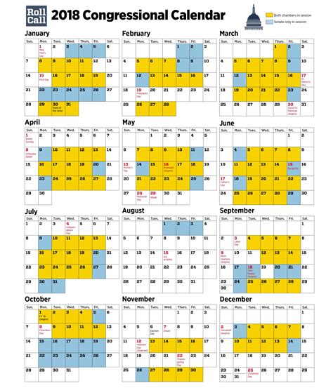 Senate Session Calendar